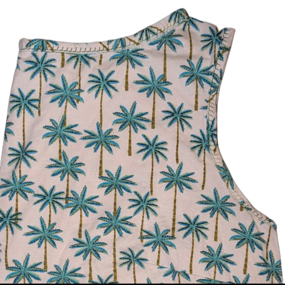 Handmade Women's Palm Tree Pajama Shorts Set (Fits Like L) - Picture 3 of 11